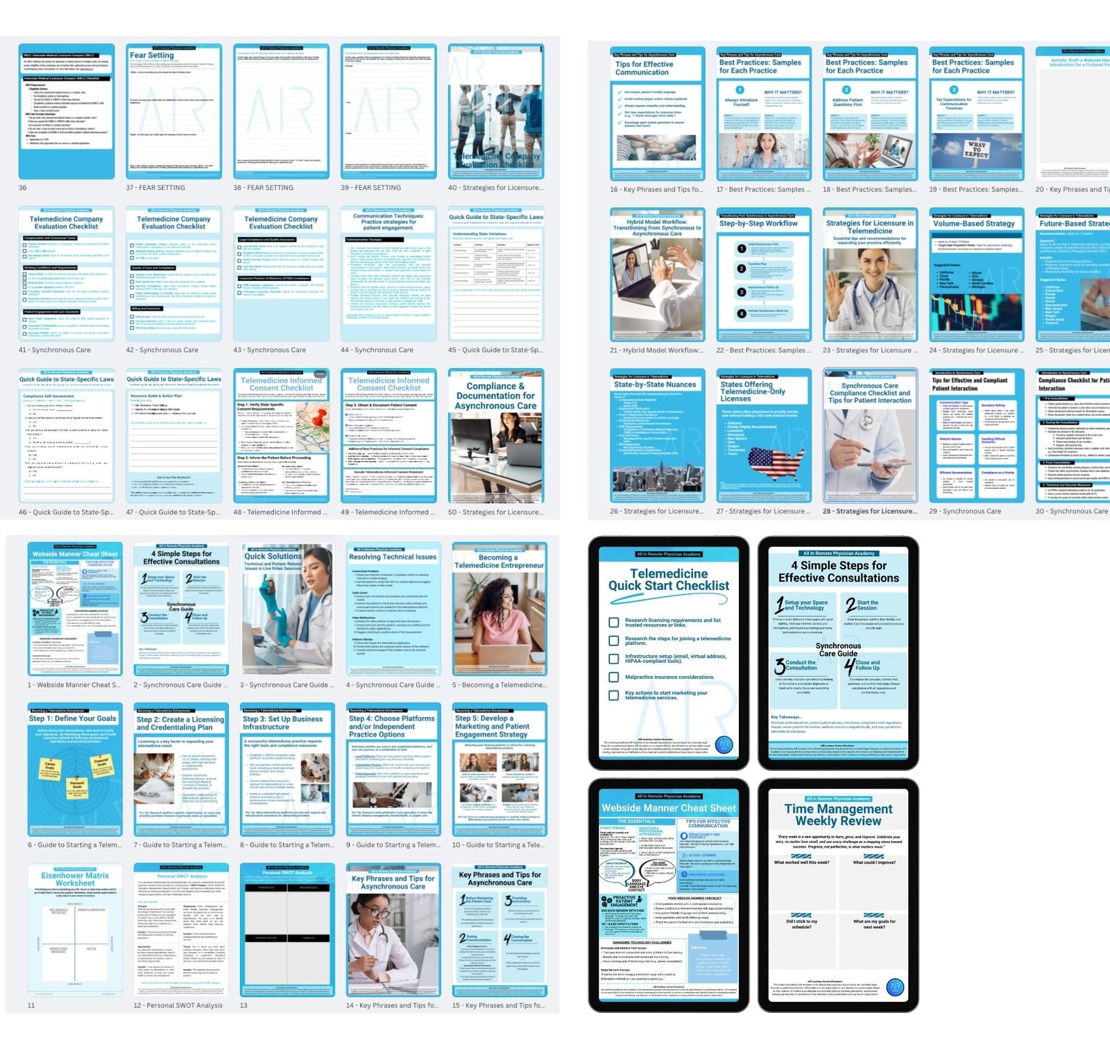 AIR Physician Academy course handouts and worksheets